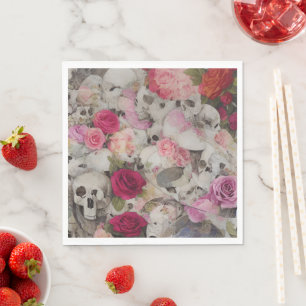 Skulls and Roses Napkin