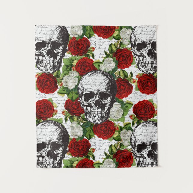 Skulls and Roses Tapestry (Front)
