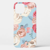 Skulls and Roses Vintage Pattern