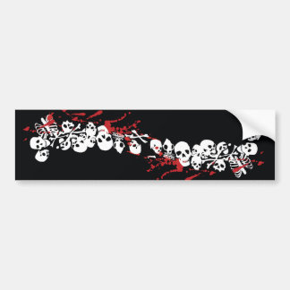 skulls and skeletons bumper sticker