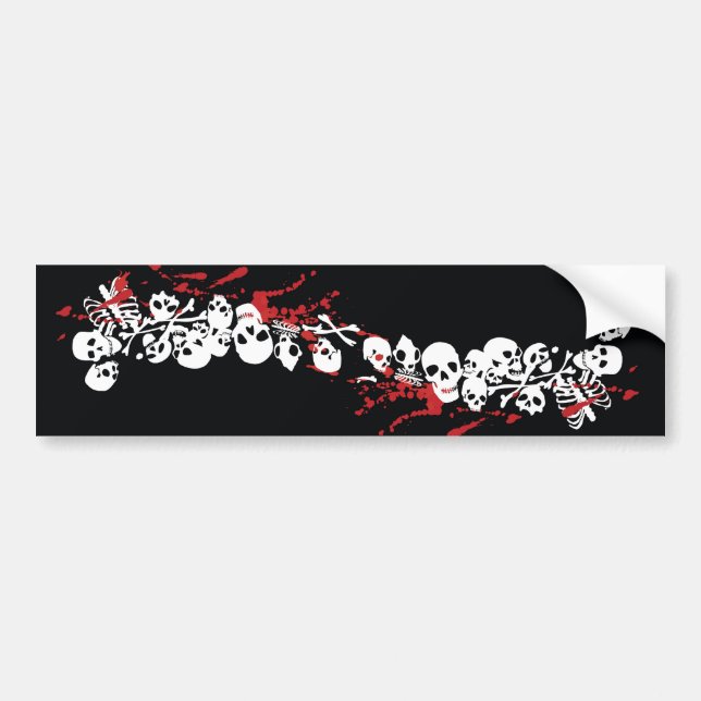 skulls and skeletons bumper sticker (Front)
