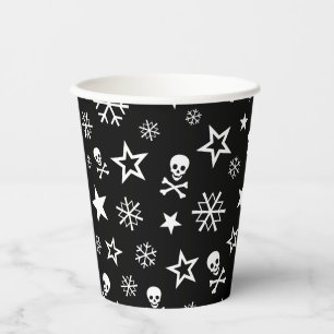 Skulls and Snowflakes Gift Tags Paper Cups