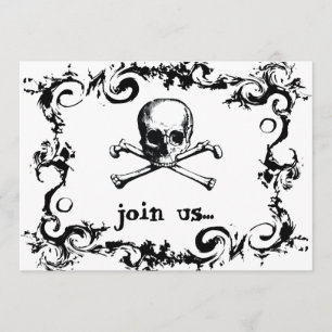 Skulls and Spiders Halloween Party Invitation