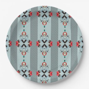 Skulls and Spiders Paper Plate