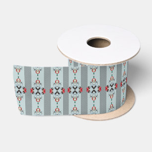 Skulls and spiders ribbon satin ribbon