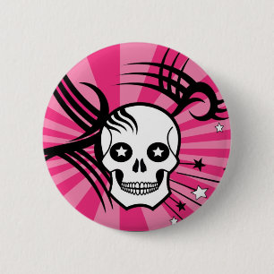 Skulls and Stars 2 Inch Round Button