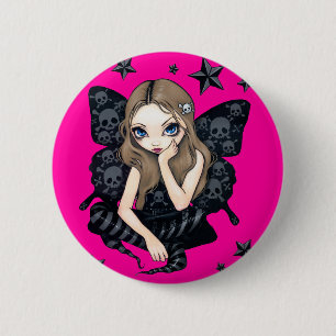 "Skulls and Stars" Button