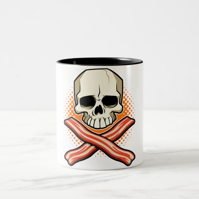 Skulls & Bacon Two_Tone Mug (Center)