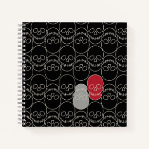 Skulls - Bat Black and Bone White Notebook