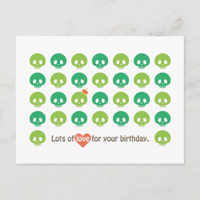 SKULL'S BIRTHDAY POSTCARD (Front)
