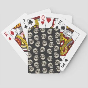 Skulls - Black Playing Cards
