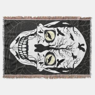 Skulls Blanket Raven Designed Home Decor