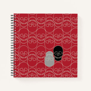 Skulls - Blood Red and Bone White Notebook