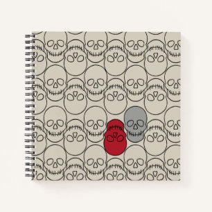 Skulls - Bone White and Bat Black Notebook