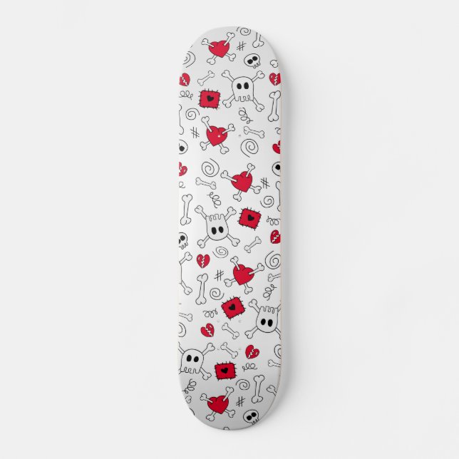 Skulls, Bones & Broken Hearts Skateboard (Front)
