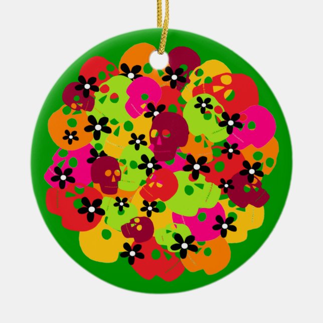 Skulls Ceramic Ornament (Front)