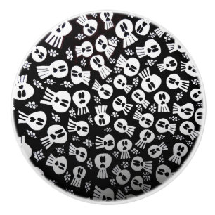 Skulls-ceramic pull drawer
