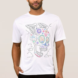 Skulls Coloured Pencil IT8 Colour T-Shirt