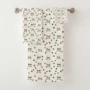 Skulls & Dots Bath Towel Set