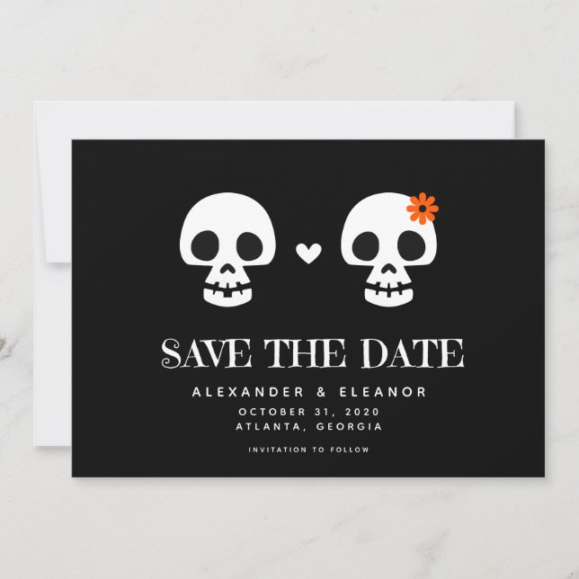 Skulls doux personnalisables Enregistrer la carte  (Devant)