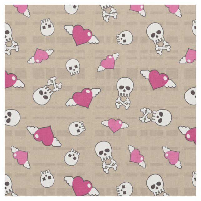 Skulls Fabric (Close Up)