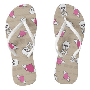 Skulls Flip Flops