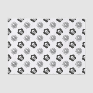 Skulls Flowers Tissue Paper
