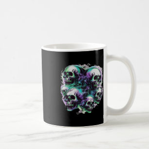 Skulls Ghost Flying Halloween Fall Fun Tee  Coffee Mug