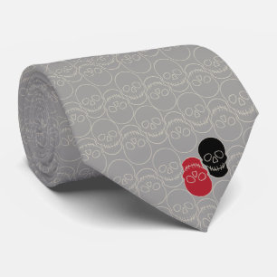 Skulls - Ghost Grey and Bone White  Tie