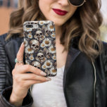 Skulls Gothic Daisy Flower Pattern  Case-Mate iPhone 14 Pro Max Case<br><div class="desc">This design may be personalized by choosing the Edit Design option. You may also transfer onto other items. Contact me at colorflowcreations@gmail.com or use the chat option at the top of the page if you wish to have this design on another product or need assistance with this design. See more...</div>