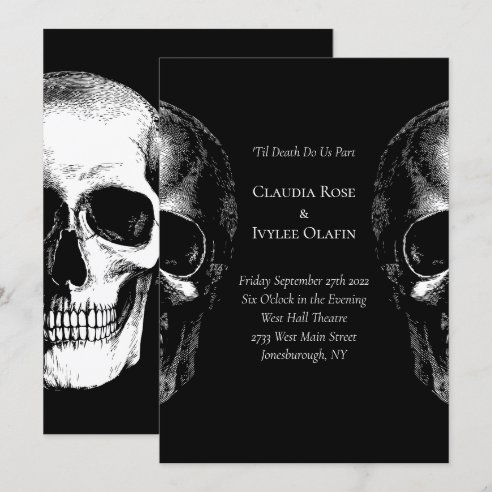 Skull Wedding Invitations &amp; Announcements | Zazzle CA