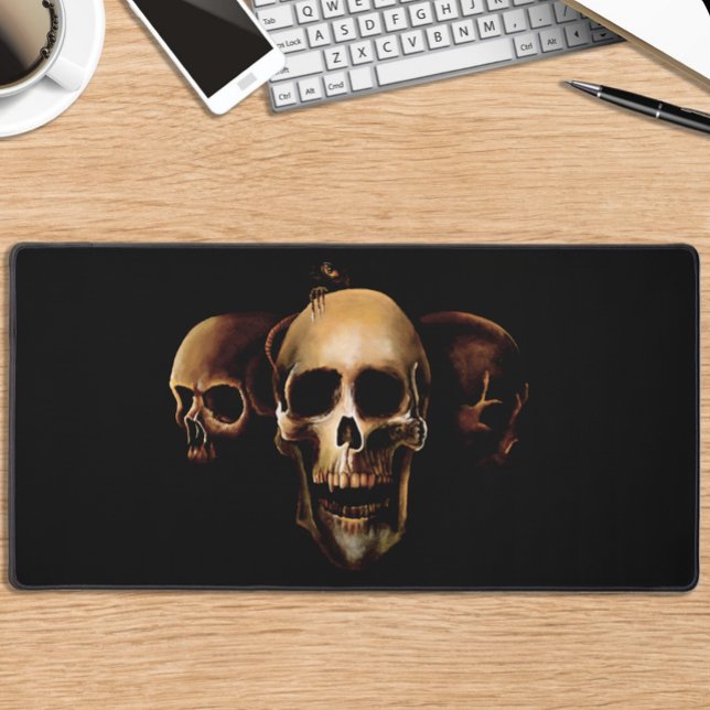 Skulls Human Black Desk Mat (Creator Uploaded)