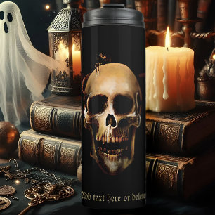 Skulls Human Black Thermal Tumbler