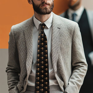 Skulls Human Black Tie