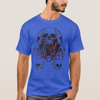 SKULLS - human skull - skeleton - horror - macabre T-Shirt