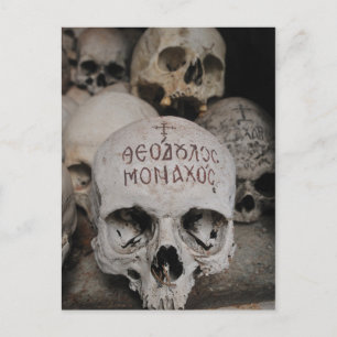 Skulls in an Orthodox Ossuary Postcard