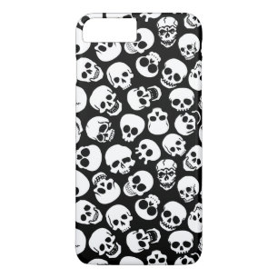 Skulls in Black Background Pattern Case-Mate iPhone Case