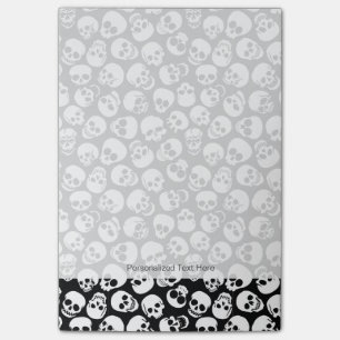 Skulls in Black Background Pattern Post-it Notes