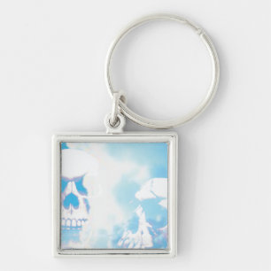 Skulls in the Clouds Keychain