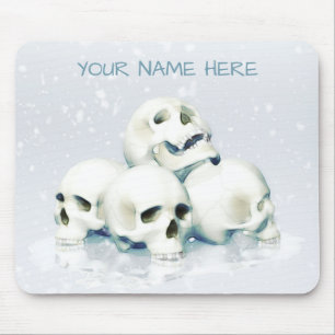 Skulls in the snow. Personalized Mouse Pad