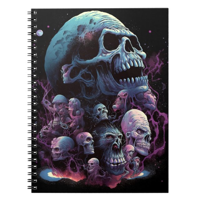 Skulls Monsters Horror Art Notebook (Front)