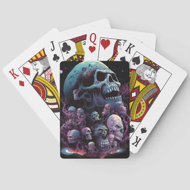 Skulls Monsters Horror Art Playing Cards (Back)