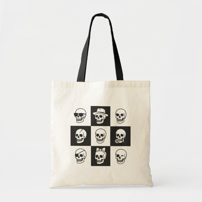 Skulls Mosaic Tote Bag (Front)