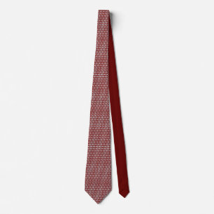 Skulls on crimson/red tie