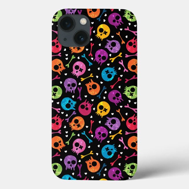 Skulls pattern 2 Case-Mate iPhone case (Back)