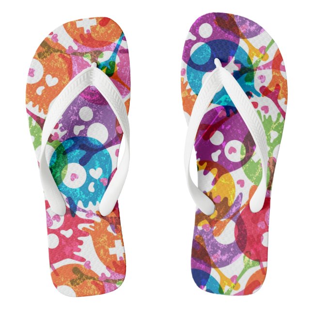 Skulls pattern flip flops (Footbed)