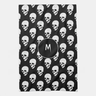 Skulls pattern kitchen towel