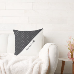 Skulls Pattern Monogrammed Throw Pillow