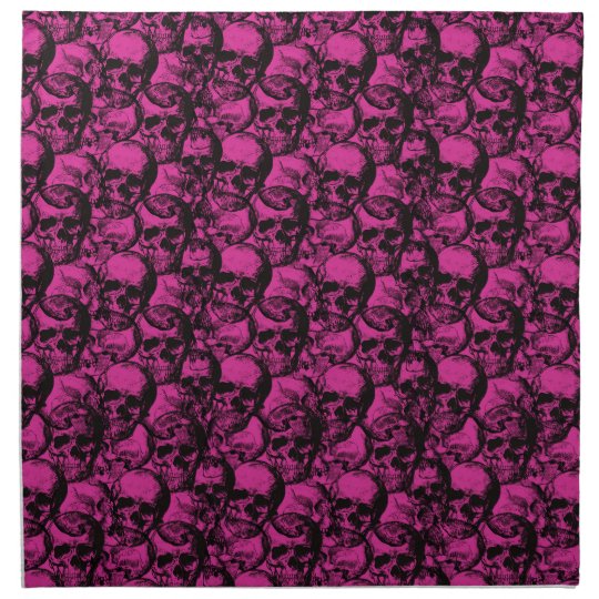 Skulls pattern napkin