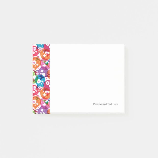 Skulls pattern post-it notes (Front)